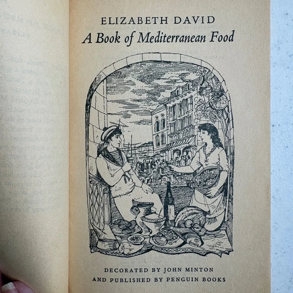 Elizabeth David Penguin Handbook Cookbooks  Mediterranean French Summer‎ Cooking